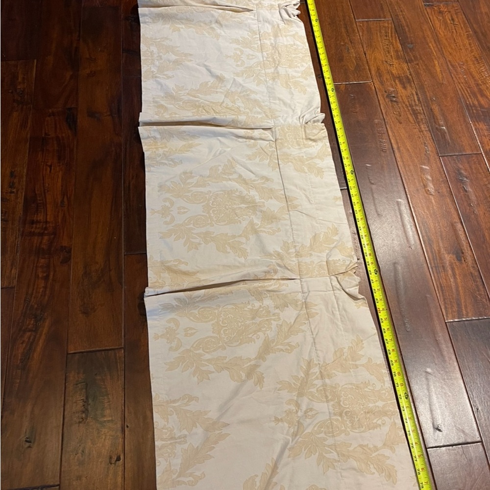 Noble Excellence gold damask valance 18” x 84” x 3”